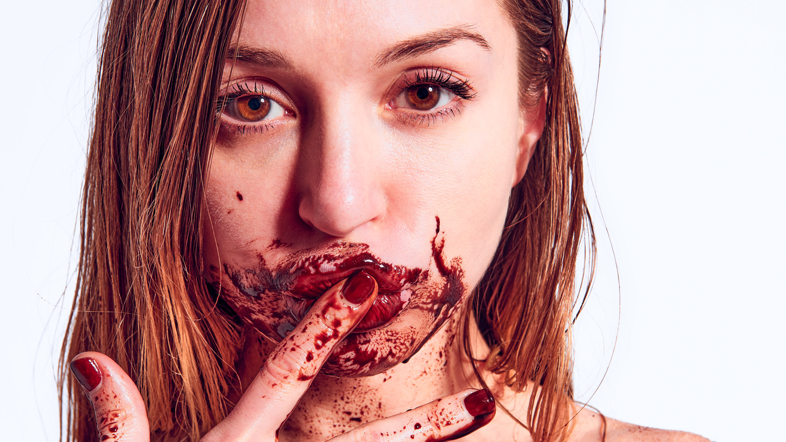 Russian model Galina Fedorova Chocolate Covered Nude chocolate sauce explicit messy nude Cinaed Dane