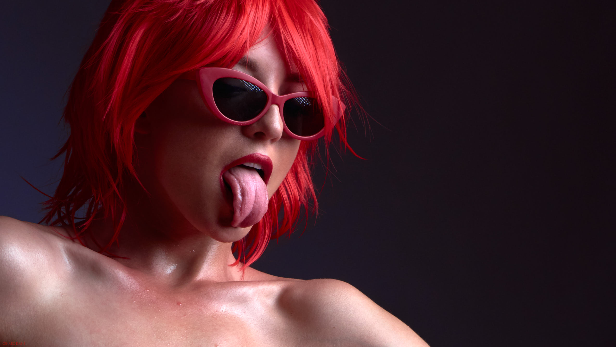 Swedish-Ukrainian Yulia Nelson Red Power expressive emotional presence refined aesthetic red explicit nude photographer Cinaed Dane